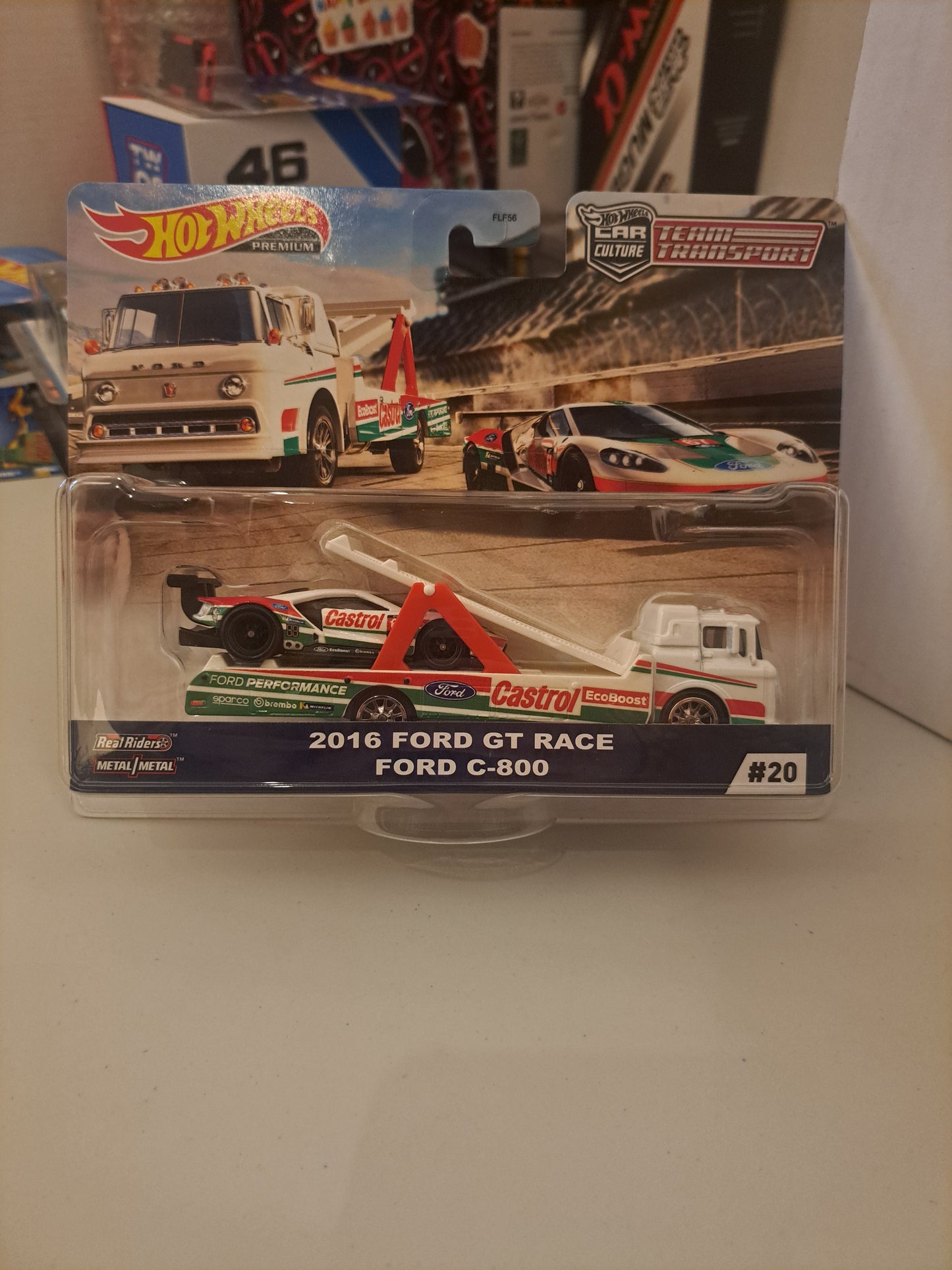 Hot Wheels Team Transport 2016 Ford Gt Race Ford C-800