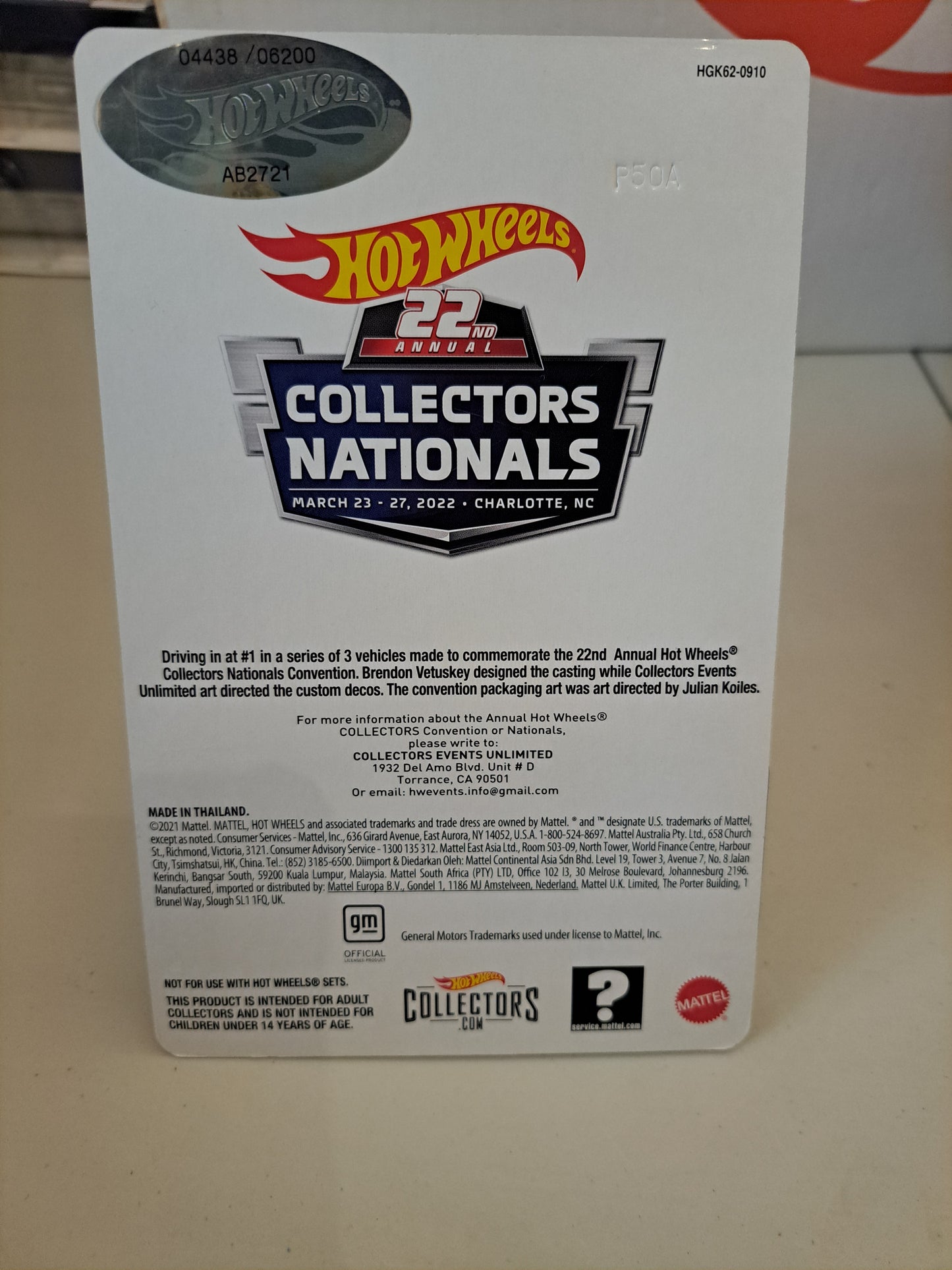 Hot Wheels 70 2wd Chevy Blazer 22nd National