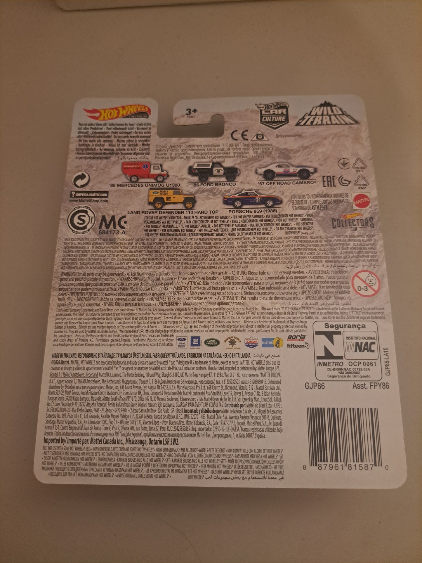 Hot Wheels Wild Terrain Land Rover Defender 110 Hard Top
