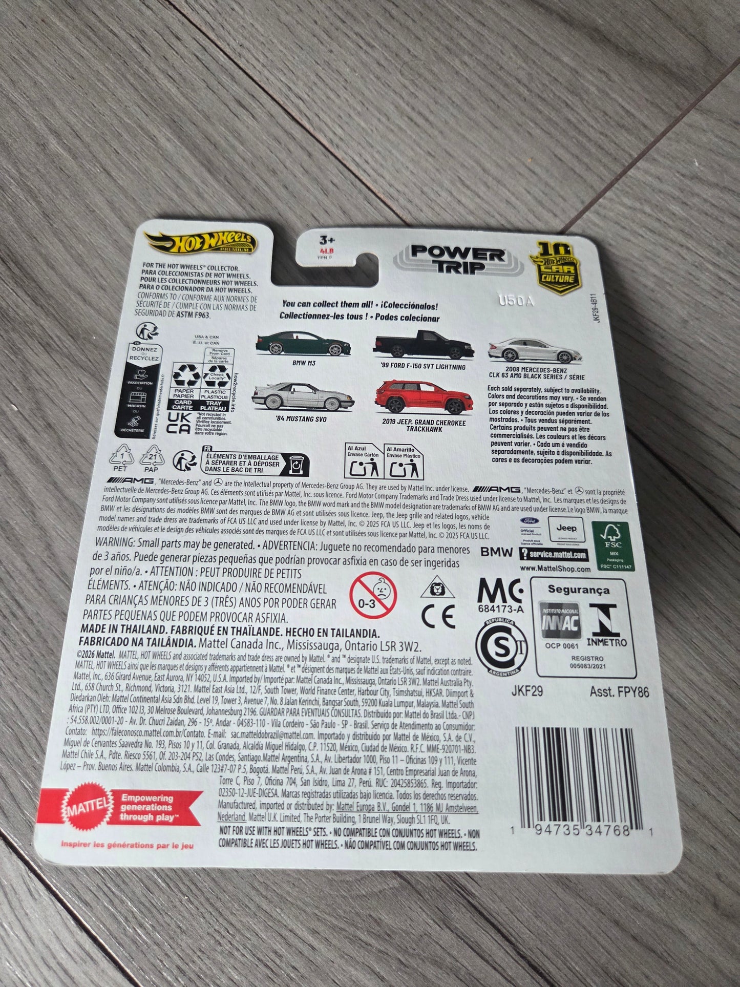 Hot Wheels Premium Power Trip 2008 Mercedes Benz Clk 63 Amg Black Series