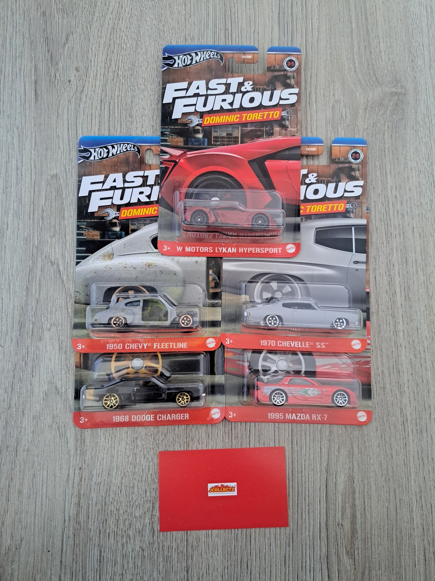 Hot Wheels Fast & Furious Set of 5