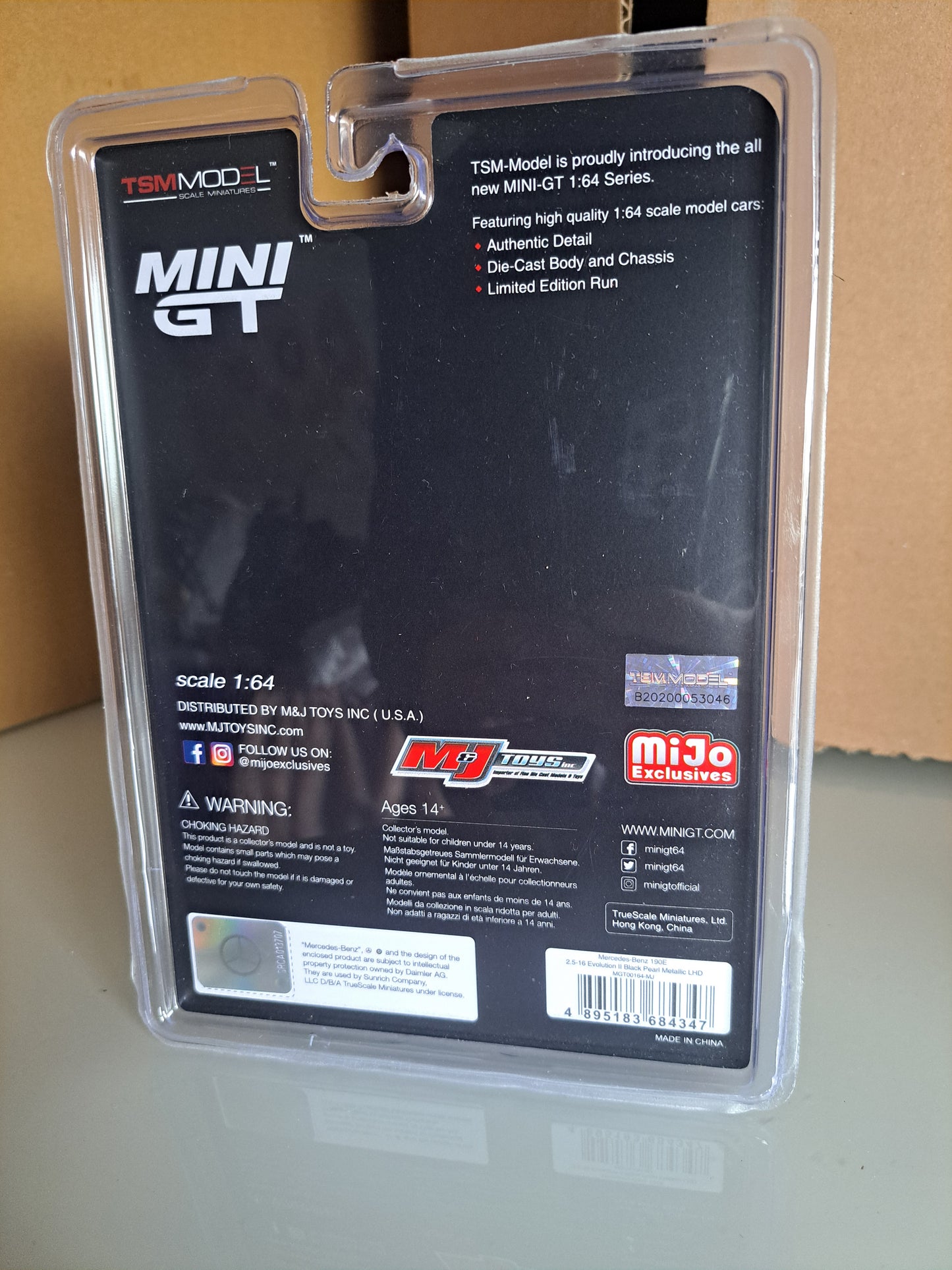 Mini Gt Mercedes-Benz 190e 2.5-16 Evolution II *Blister Card * 1 of 2400