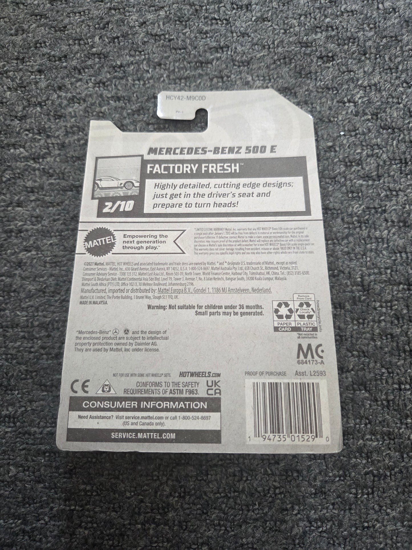Hot Wheels Mercedes-Benz 500 E Dollar General Exclusive