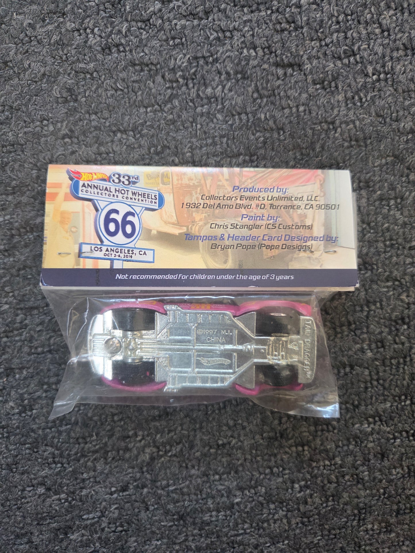 Hot Wheels L.a Convention Tail Dragger Baggie Exclusive