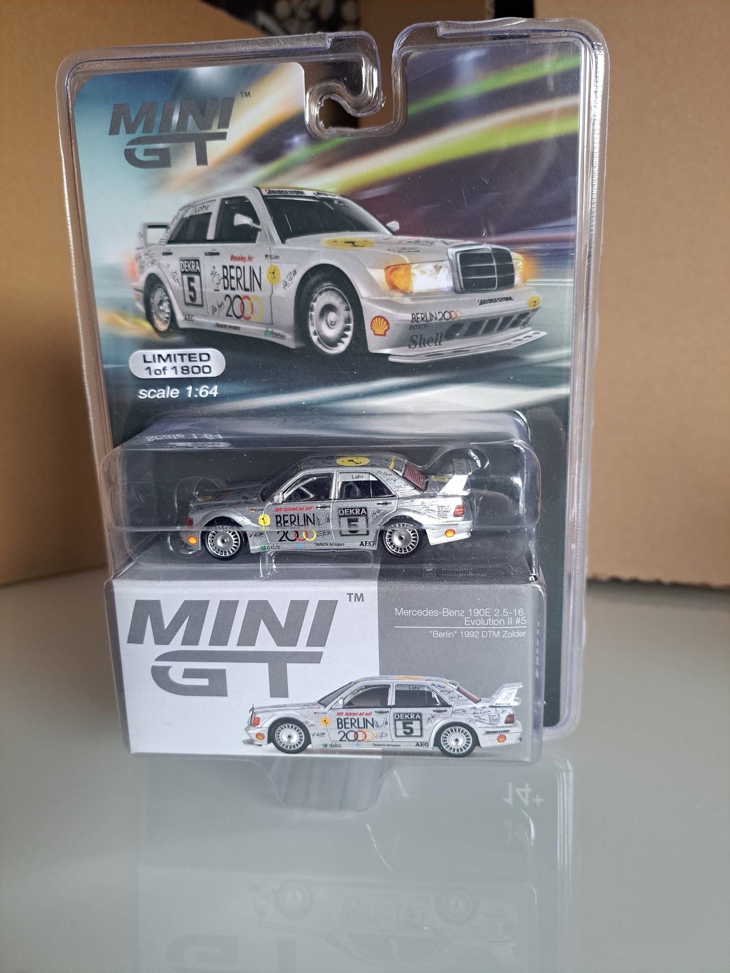 Mini Gt Mercedes-Benz 190e 2.5-16 Evolution II #5 *Blister Card * 1 of 1800