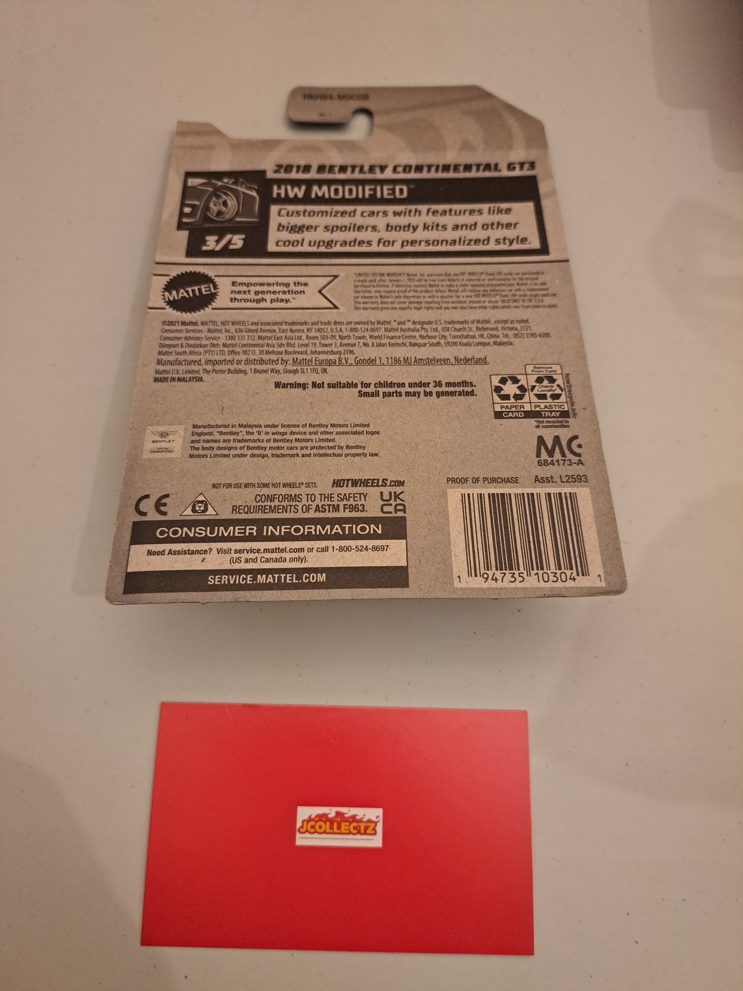 Hot Wheels Bentley Continental Gt3 *Factory Sealed*