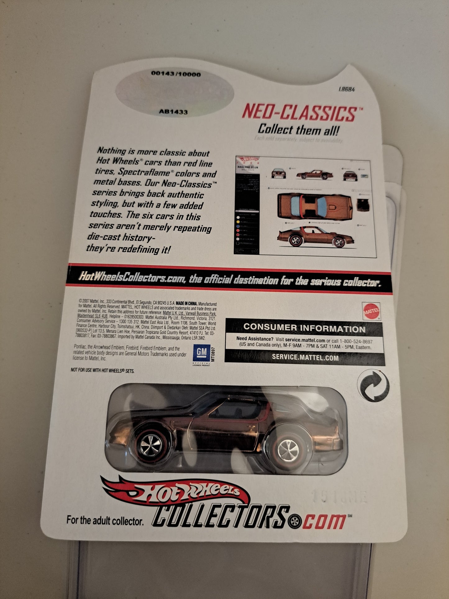 Hot Wheels Neo Classic Hot Bird low number #143