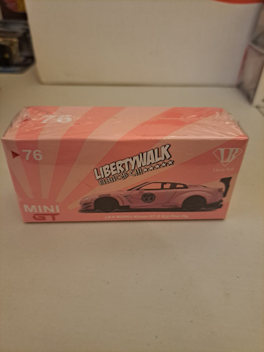 Mini Gt LB-WORKS Nissan GT-R R35 Pink Pig #76