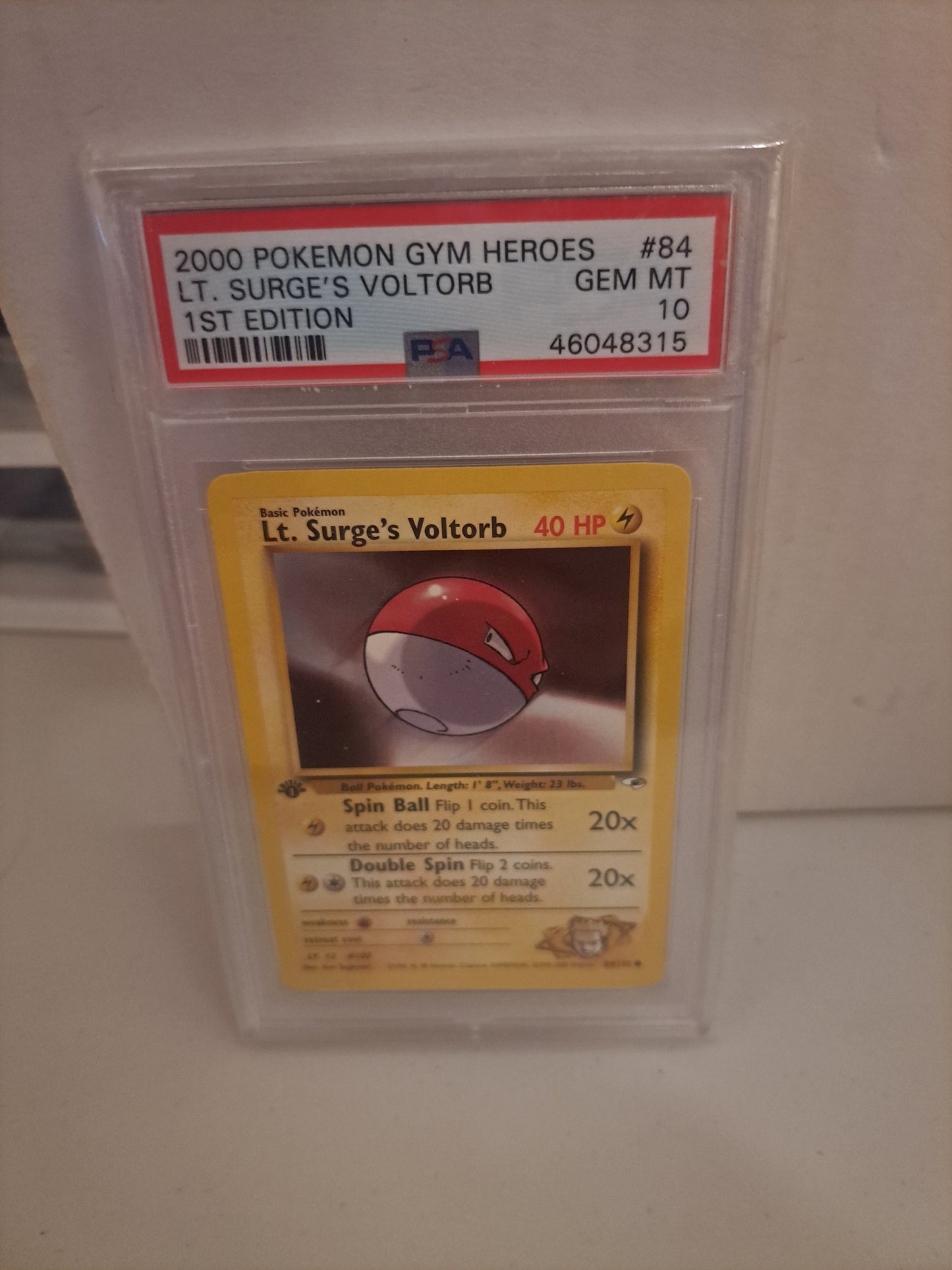 Psa 10 LT Surge's Voltorb 1st Edition