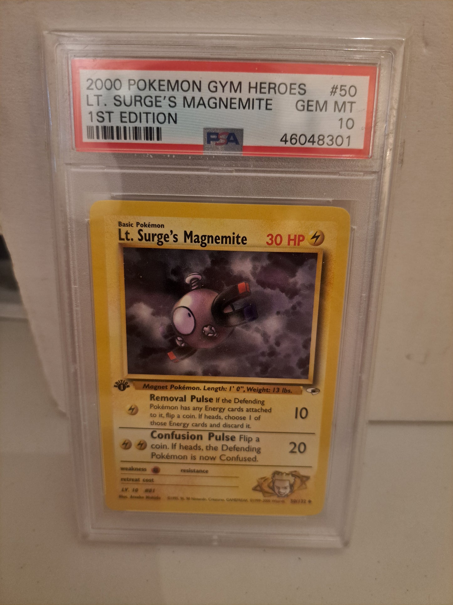 Lt Surge's Magnemite 1st Edition Psa 10