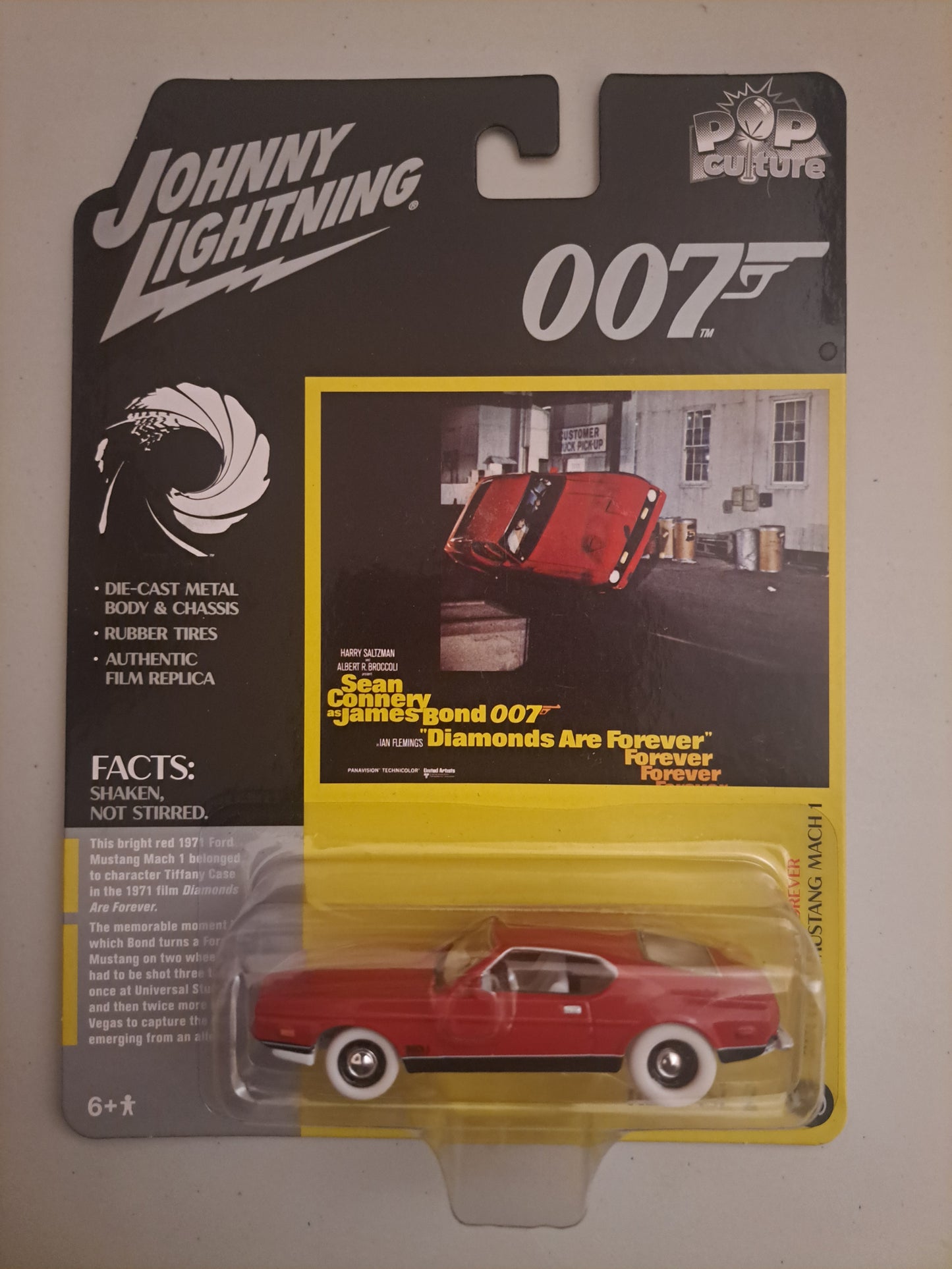 Johnny Lightning James Bond  1971 Mustang Mach 1 *Chase*