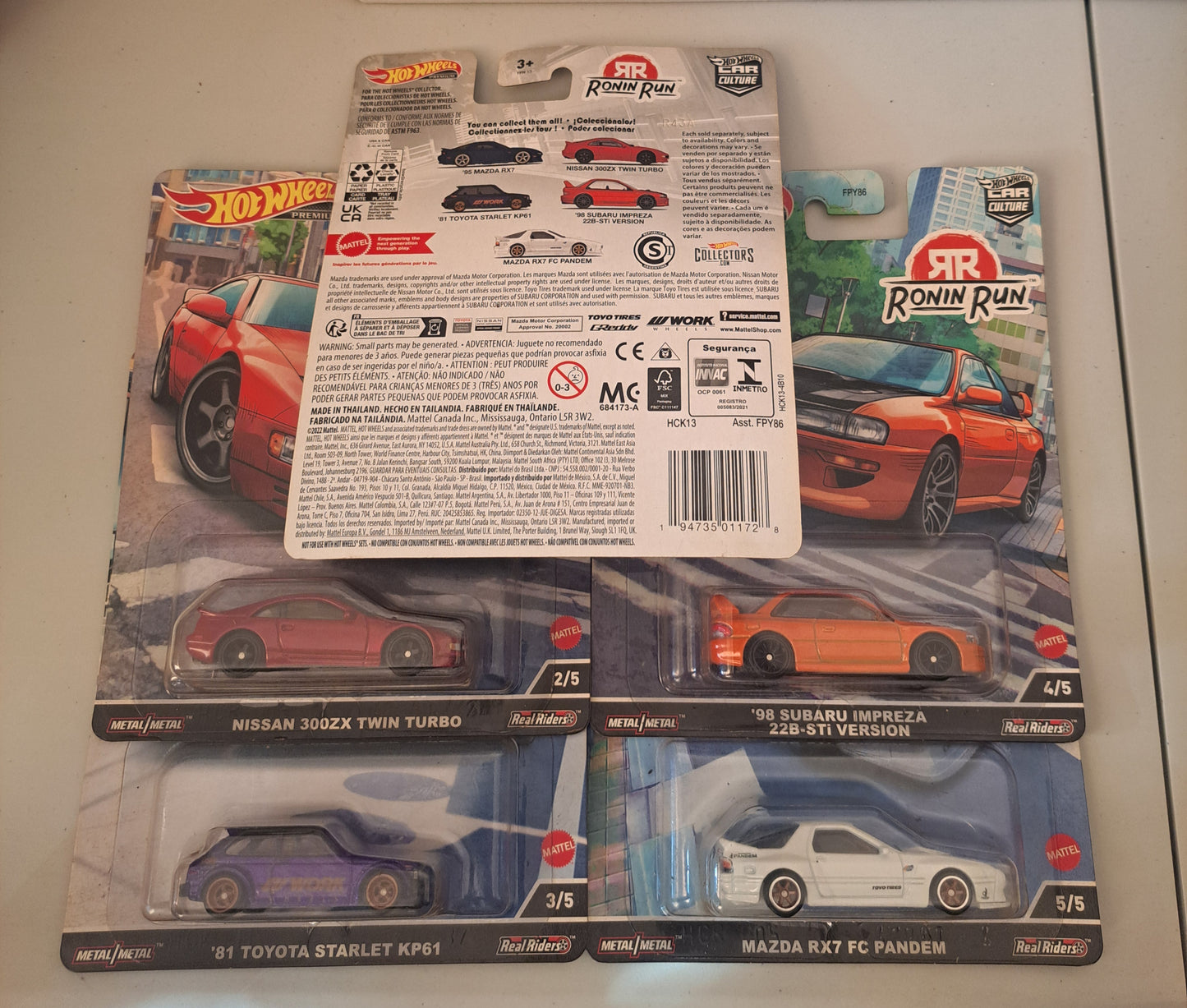 Hot Wheels ronnin Run Set of 5