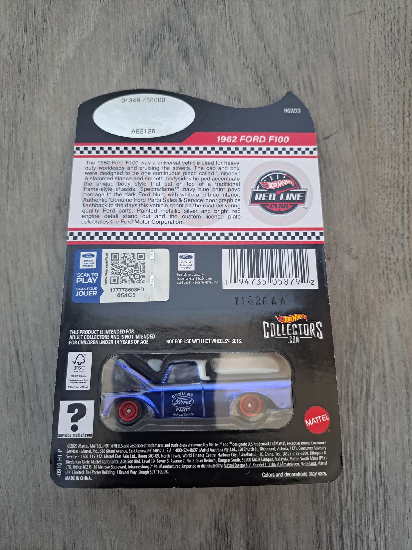 Hot Wheels Rlc 1962 Ford F100