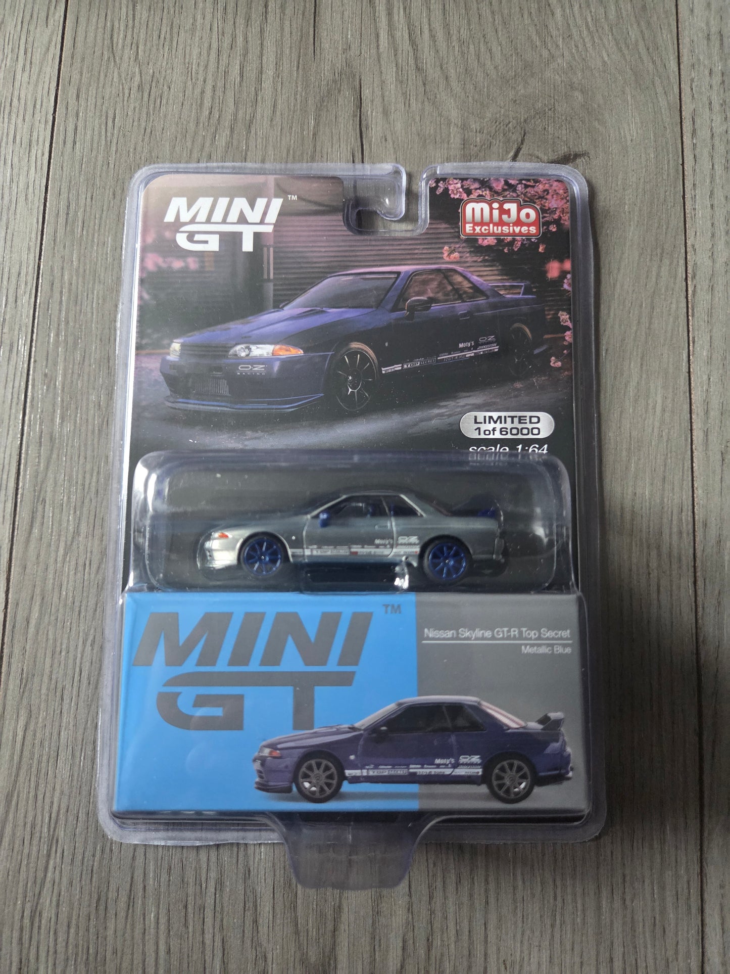 Mini Gt GTR Top Secret metallic blue Blister Card Chase  #589