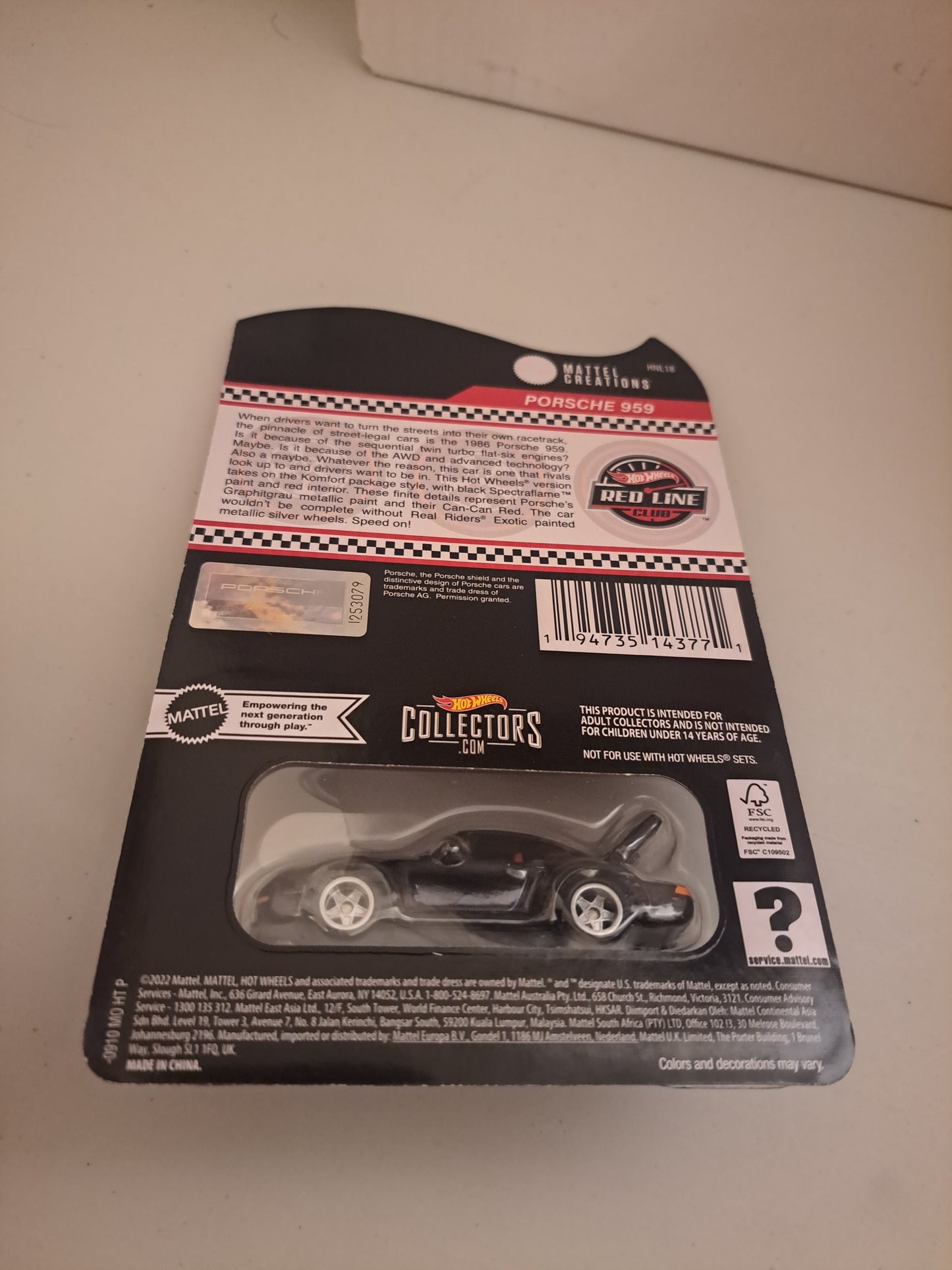 Hot Wheels Rlc Porsche 959