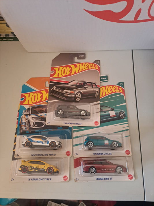 Hot Wheels Honda Set of 5