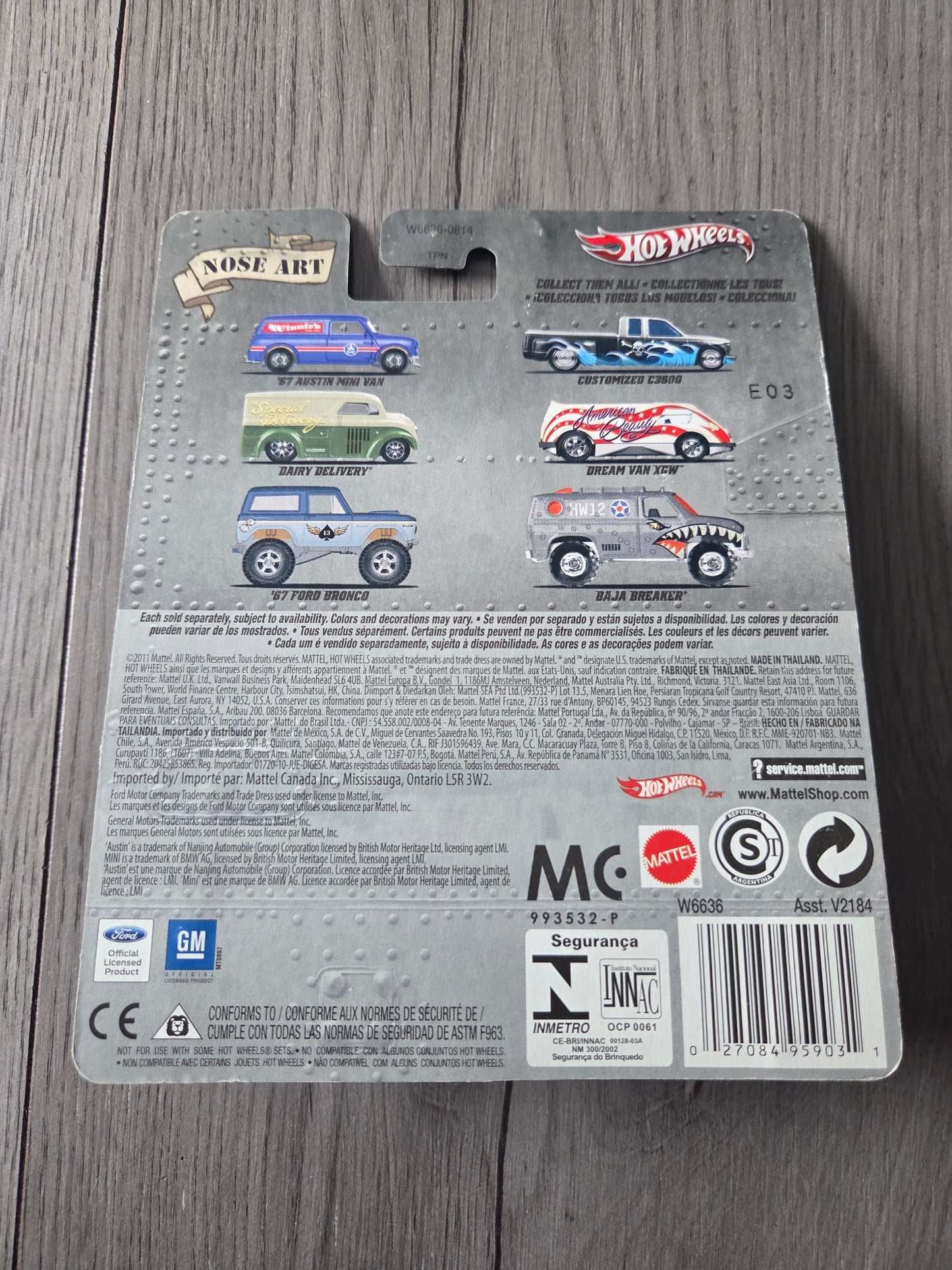 Hot Wheels 67 Austin Mini Van Premium Nose art 2011