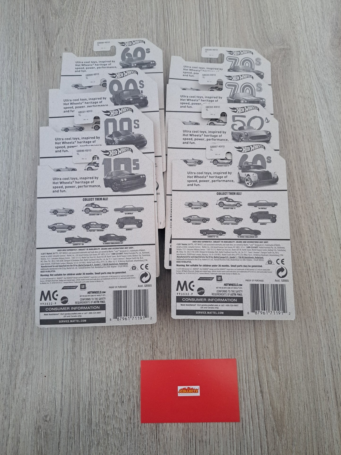 Hot Wheels Decades Set of 8