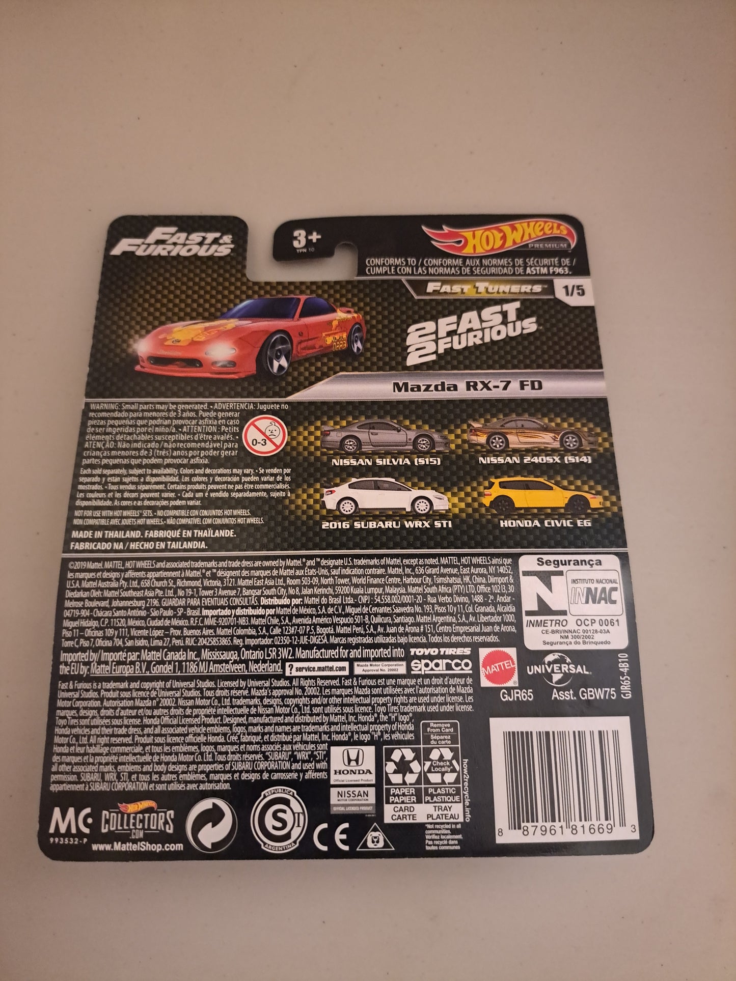 Hot Wheels Fast & Furious Mazda Rx7 FD