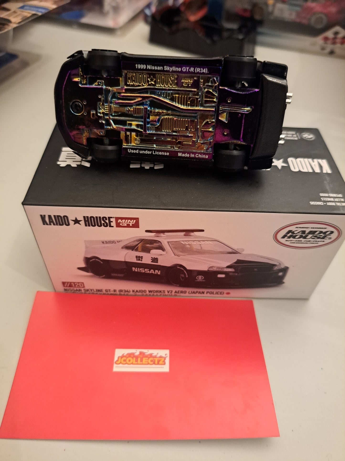 Kaido House/Mini Gt Nissan Skyline R34 Kaido Works Japan Police *Chase*