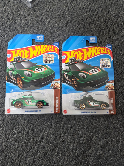Hot Wheels Super Treasure Hunt Factory Sealed Porsche 911 Rallye + Normal Verison