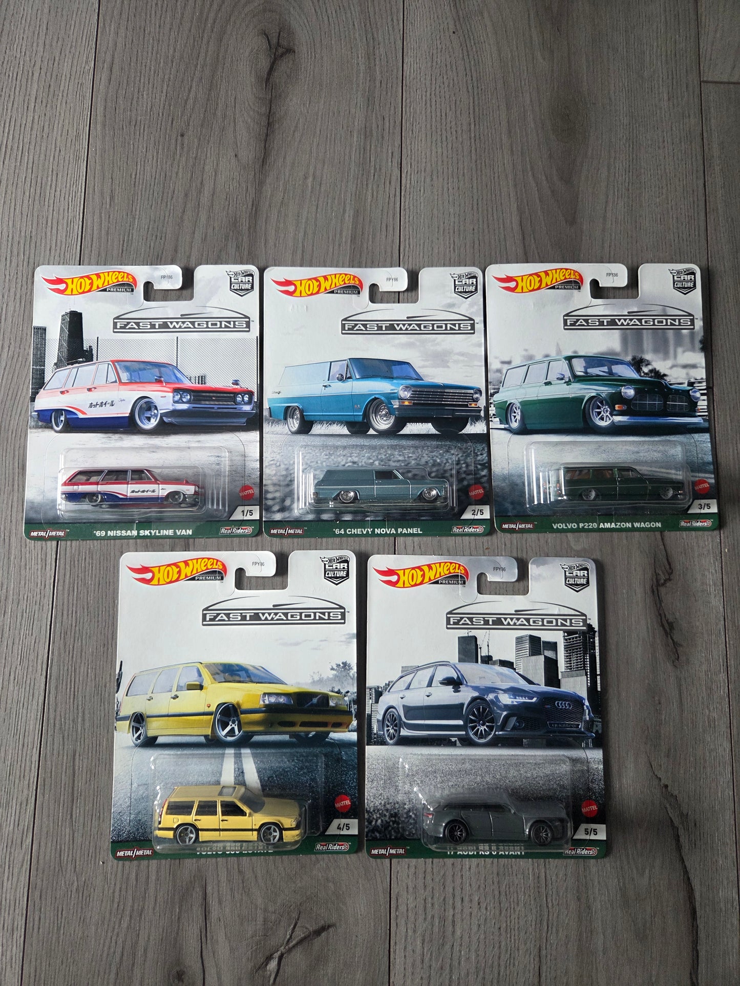 Hot Wheels Premium Fast Wagons set of 5