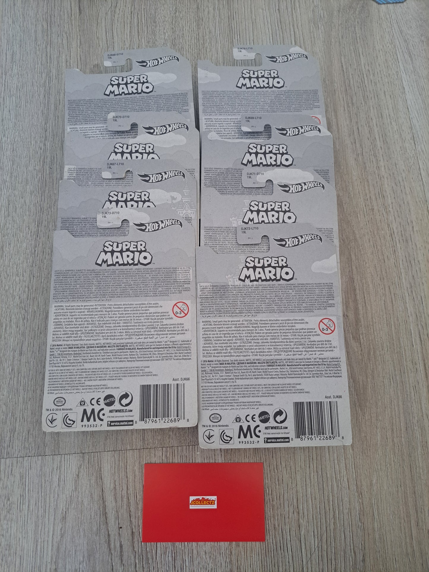Hot Wheels Super Mario Set of 8