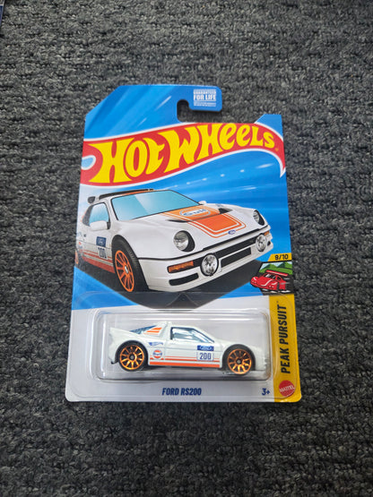 Hot Wheels Ford Rs200 White Gulf Dollar General Exclusive