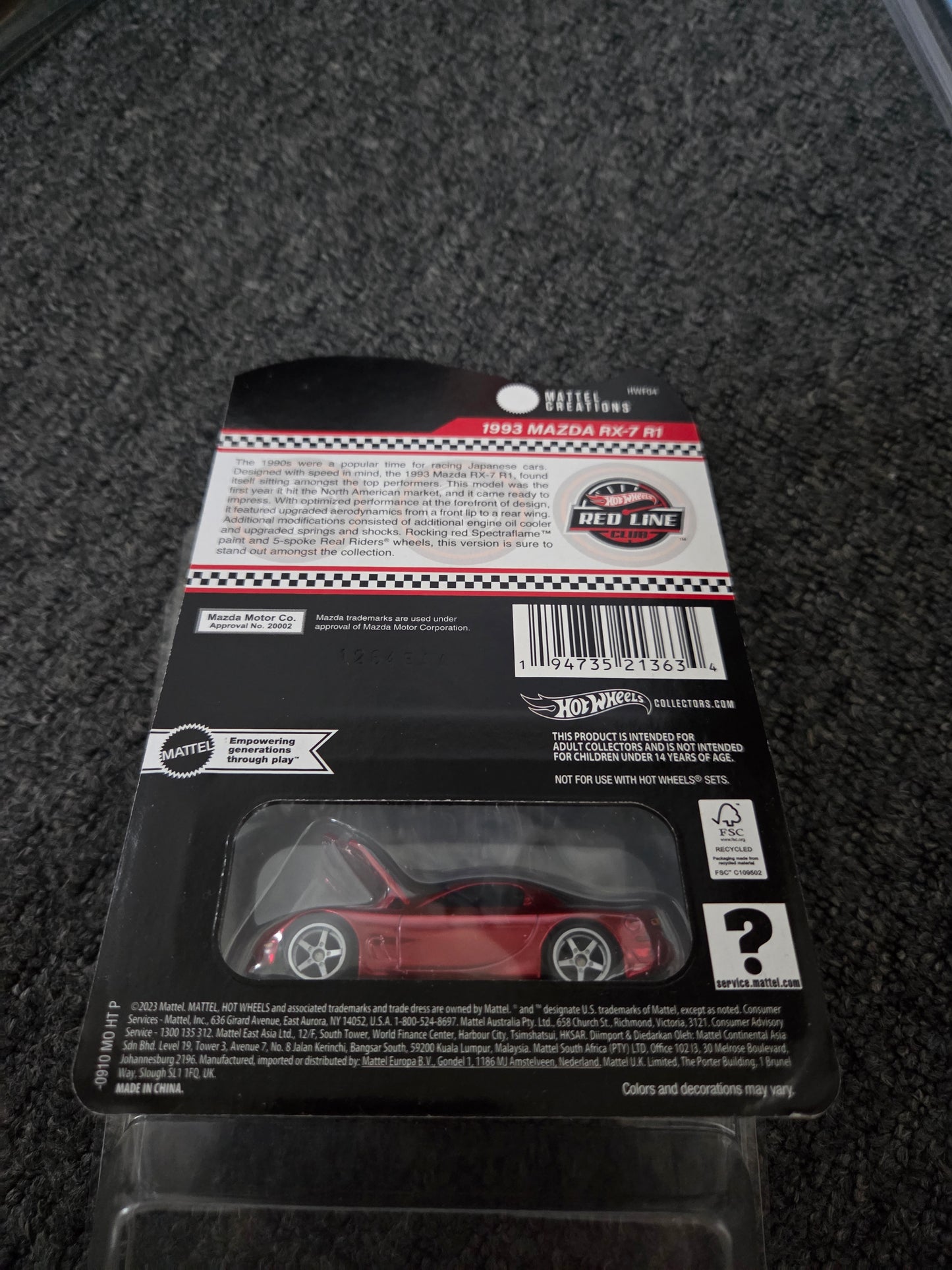 Hot wheels rlc 1997 mazda rx7 R1