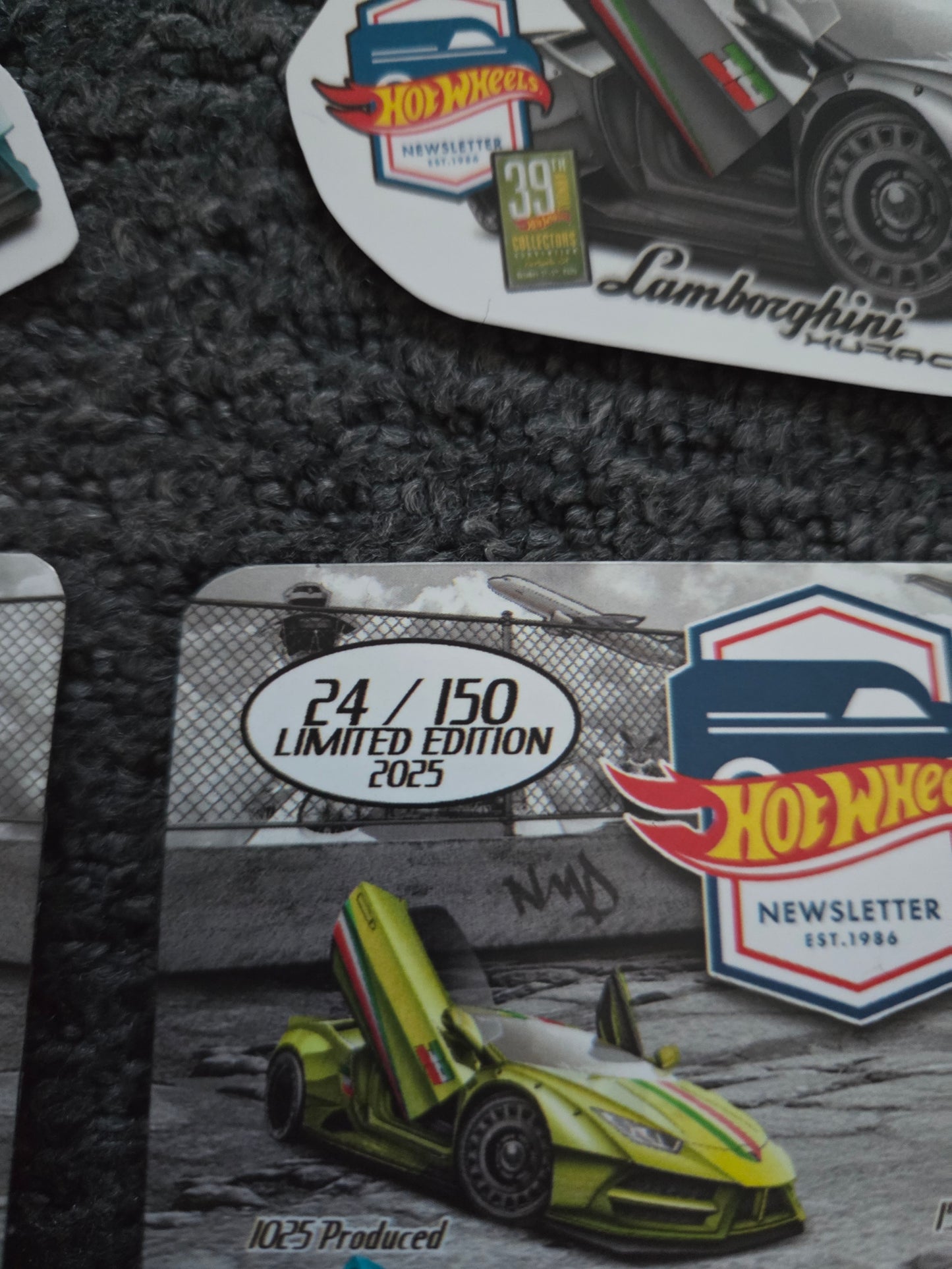 Hot wheels lamborghini newsletter set of 6 matching number set.