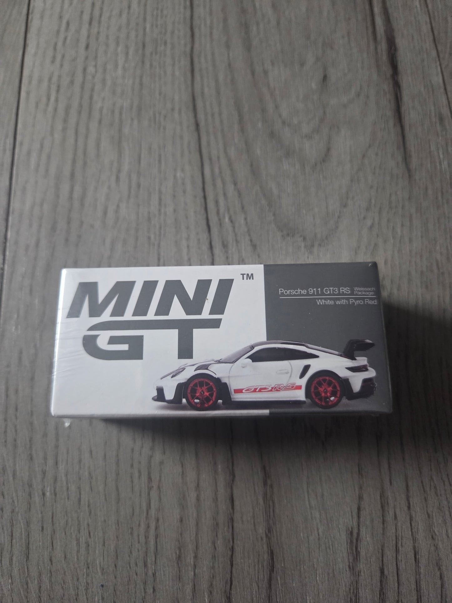 Mini Gt Porsche 911 Gt3 Rs Weissach Package White With Pyro Red #706