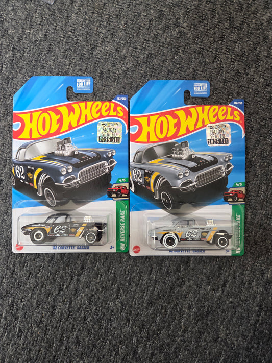 Hot Wheels Super Treasure Hunt Factory Sealed 62 Corvette Gasser + Normal Verison