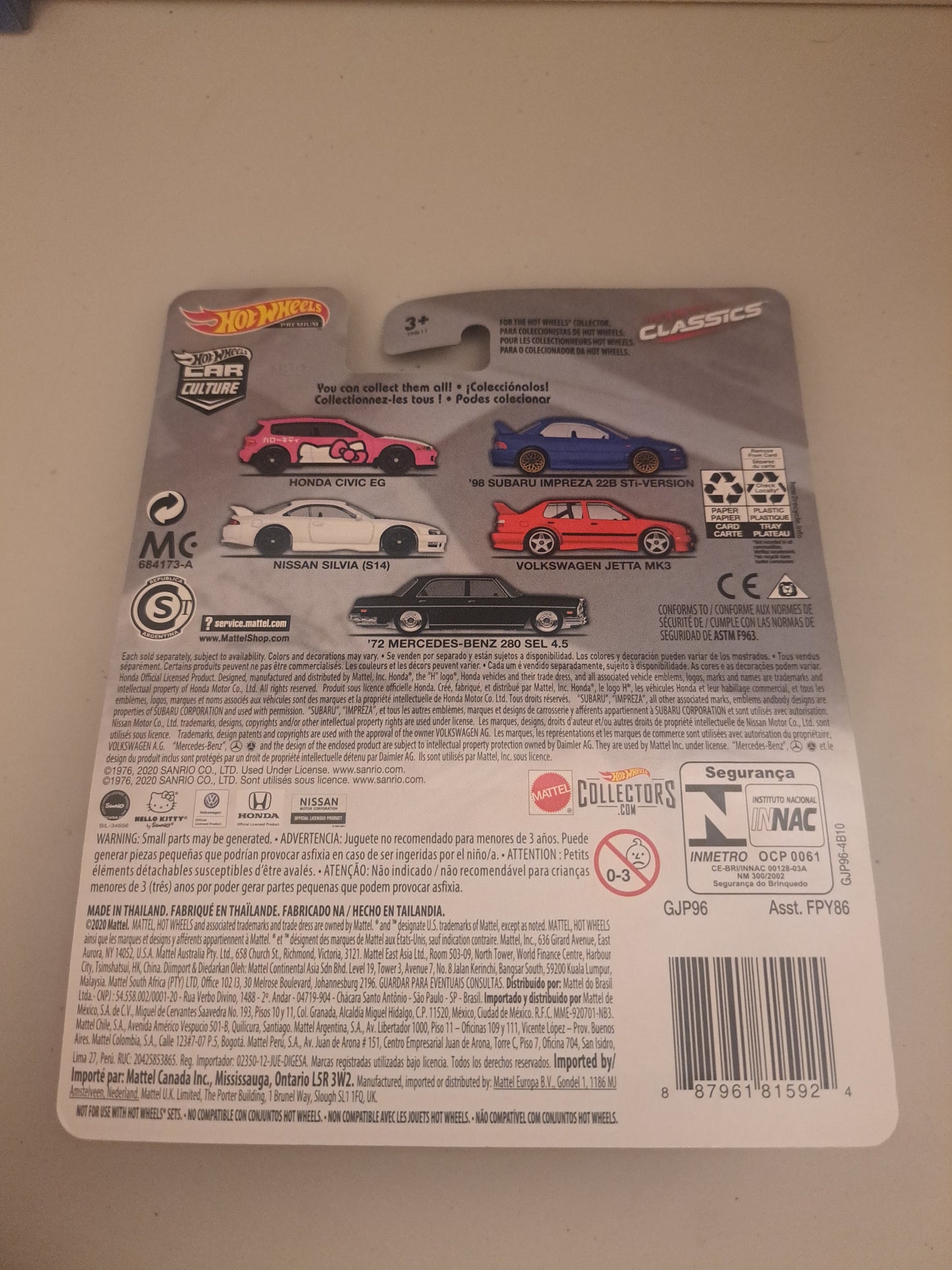 Hot Wheels Modern Classic 98 Subaru Impreza 22b Sti-Verison