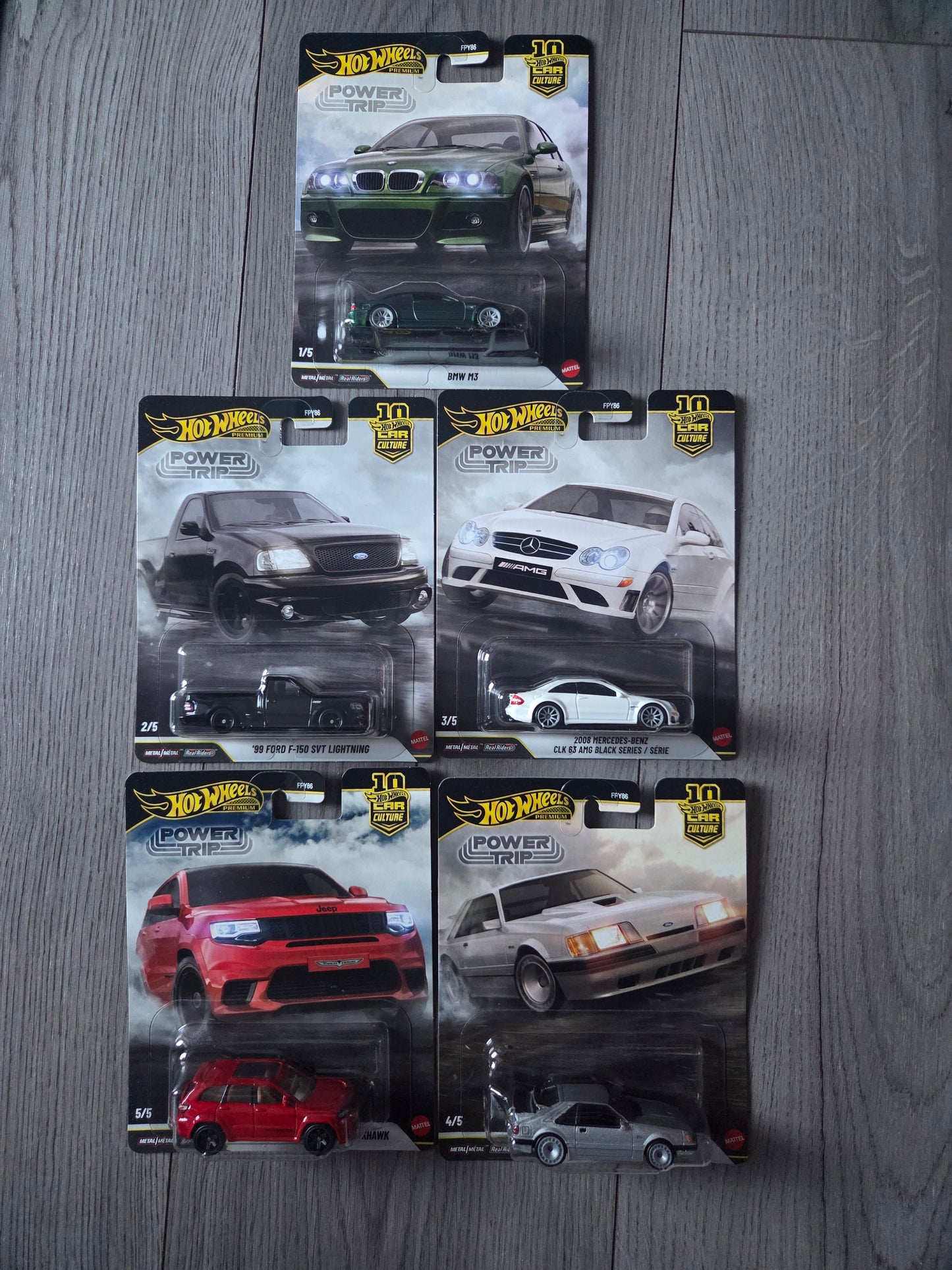 Hot Wheels Premium Power trip Set of 5