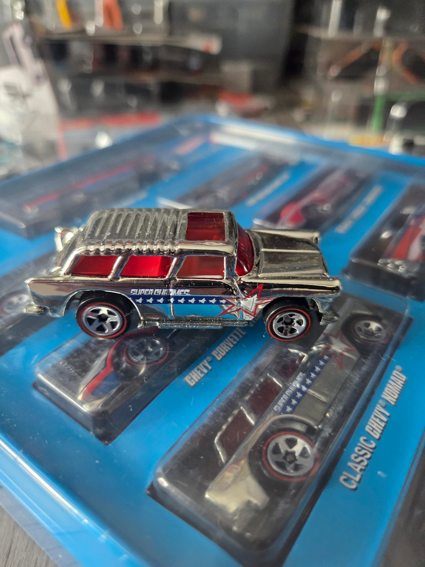 Hot wheels super chrome chevy nomad *loose*