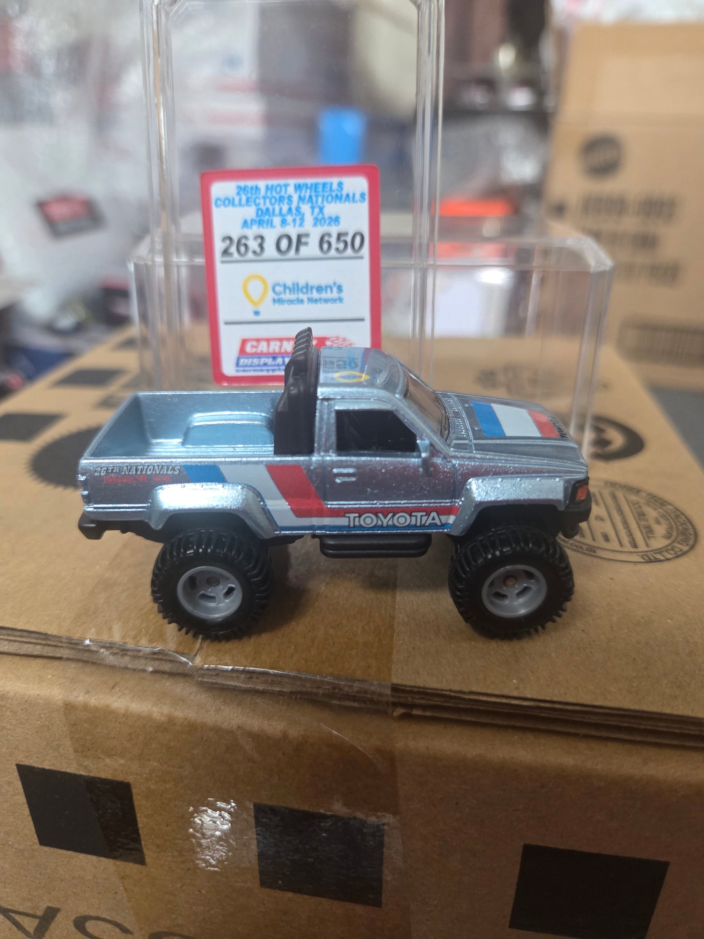 Hot Wheels 87 Toyota 2026 Dallas Nationals Charity Exclusive 1 of 650