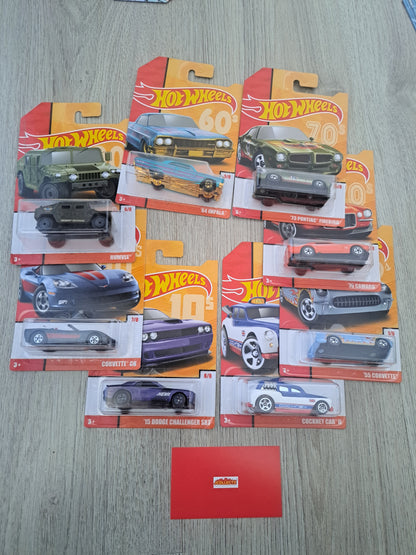 Hot Wheels Decades Set of 8