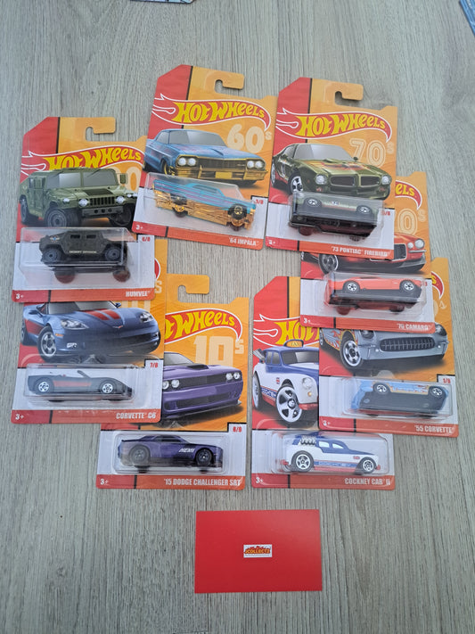 Hot Wheels Decades Set of 8