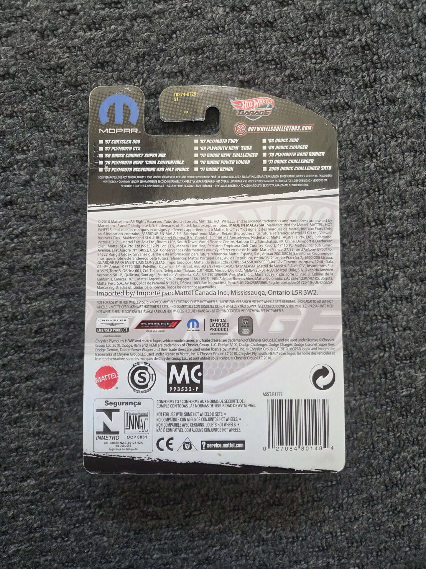 Hot wheels garage 70 dodge hemi challenger premium real rider