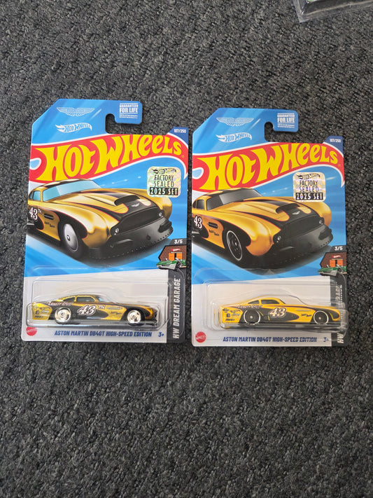Hot Wheels Super Treasure Hunt Factory Sealed Aston Martin DB4GT High Speed Edition + Normal Verison