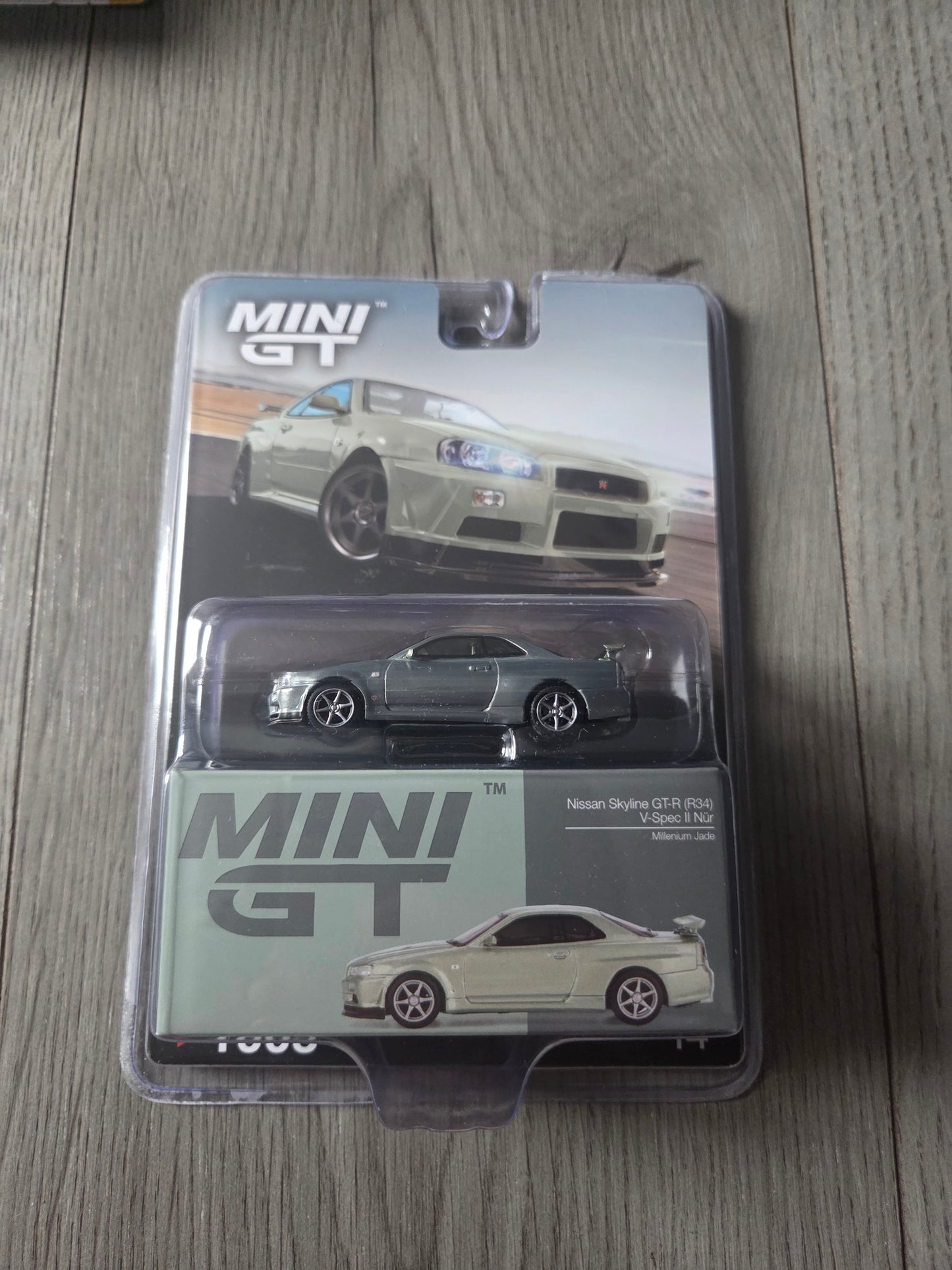 Mini Gt Nissan Skyline Gtr R34 Vspec millenium Jade Blistee Card Chase