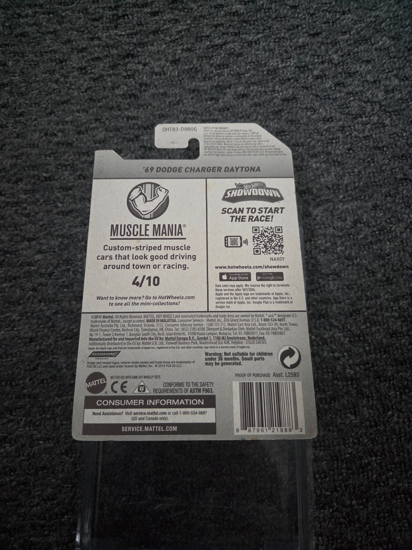 Hot wheels super treasure hunt 69 dodge charger daytona factory sealed