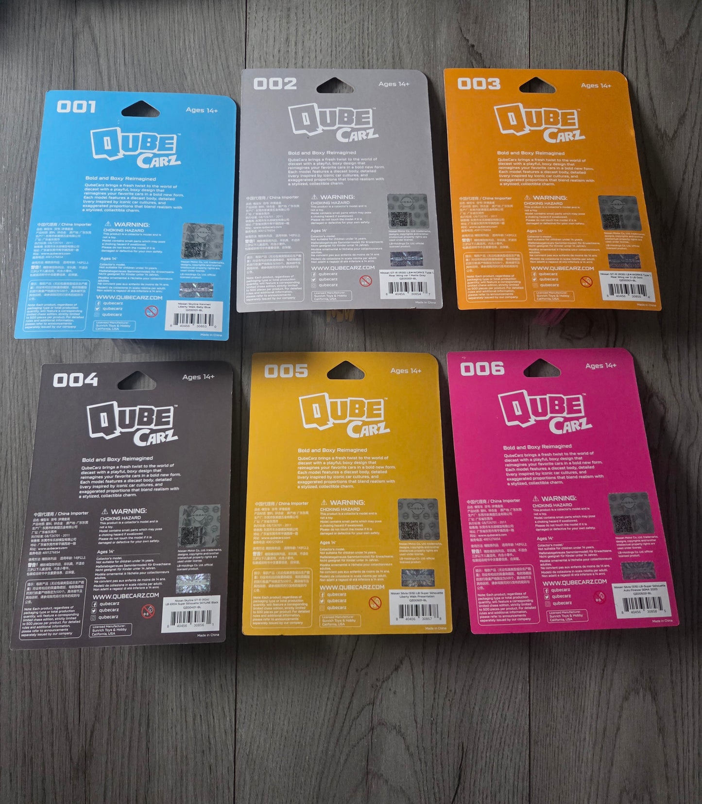 Mini Gt Qube Carz Set of 6