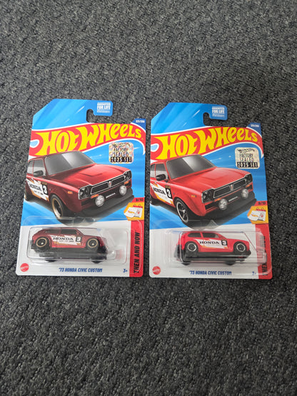 Hot Wheels Super Treasure Hunt Factory Sealed 73 Honda Civic Custom + Normal Verison