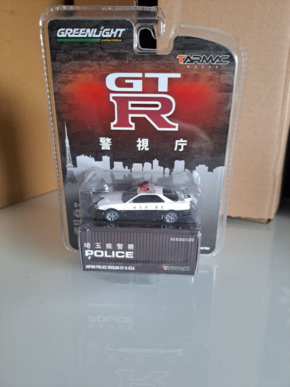 Greenlight/Tarmac Works Japan Police  Nissan GT-R R34