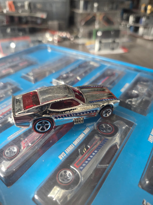 Hot wheels ford mustang funny car super chrome *loose*