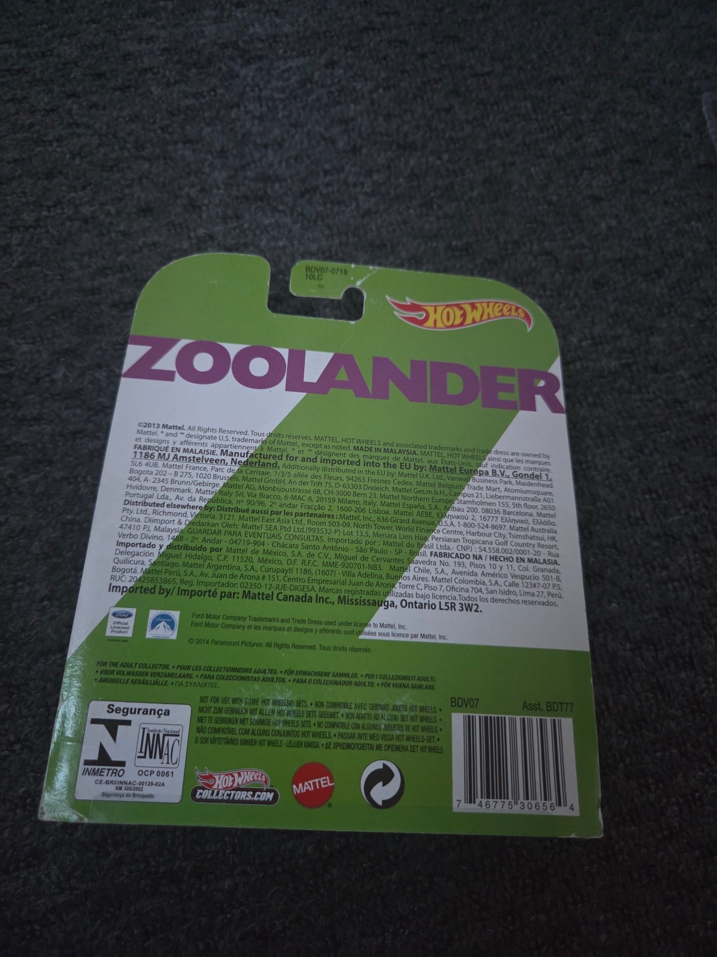 Hot wheels retro entertainment zoolander ford bronco
