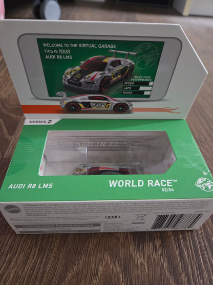 Hot wheels id Audi R8 Lms world race white