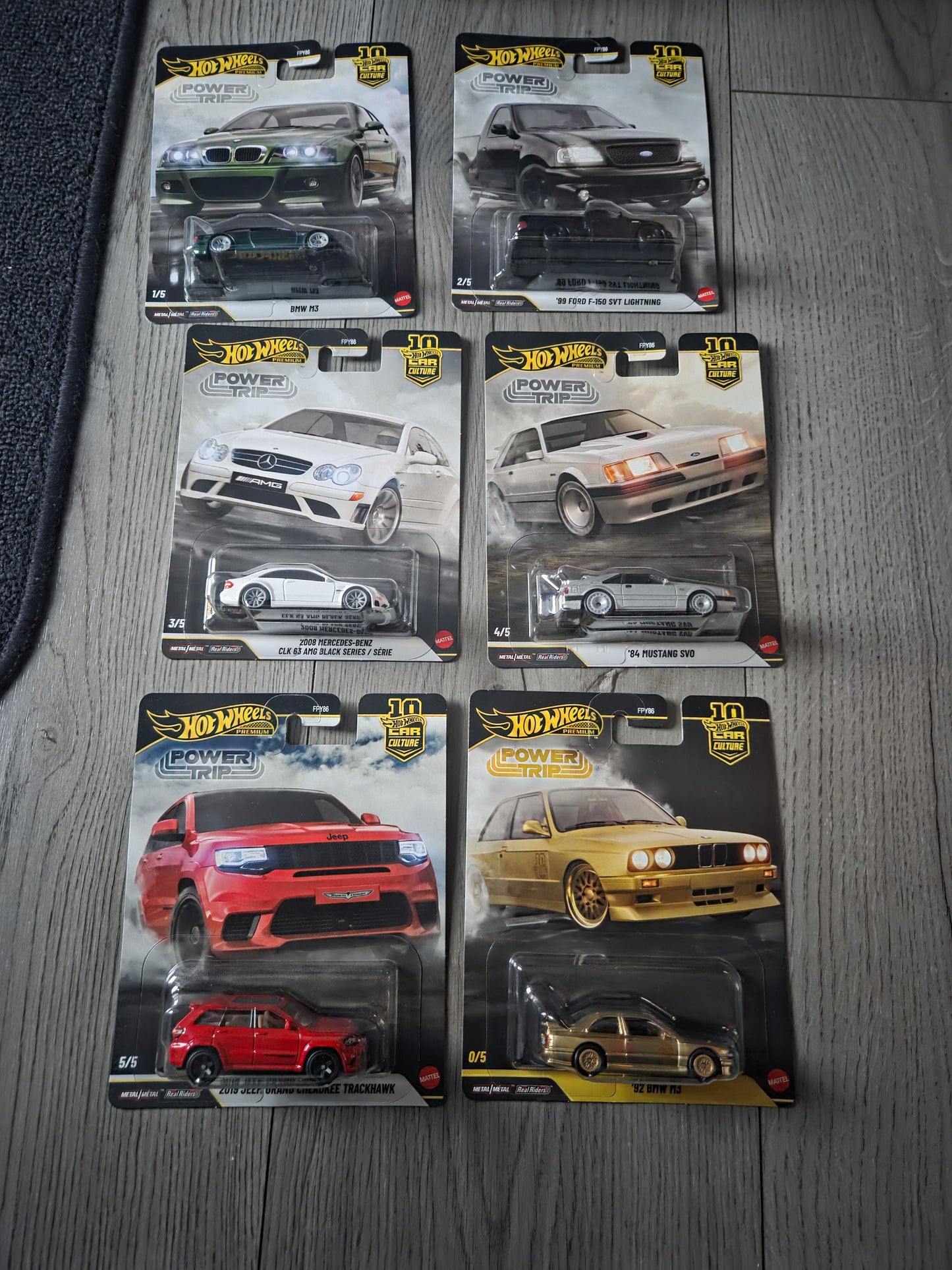 Hot Wheels Premium Power Trips Set of 6 W/Chase