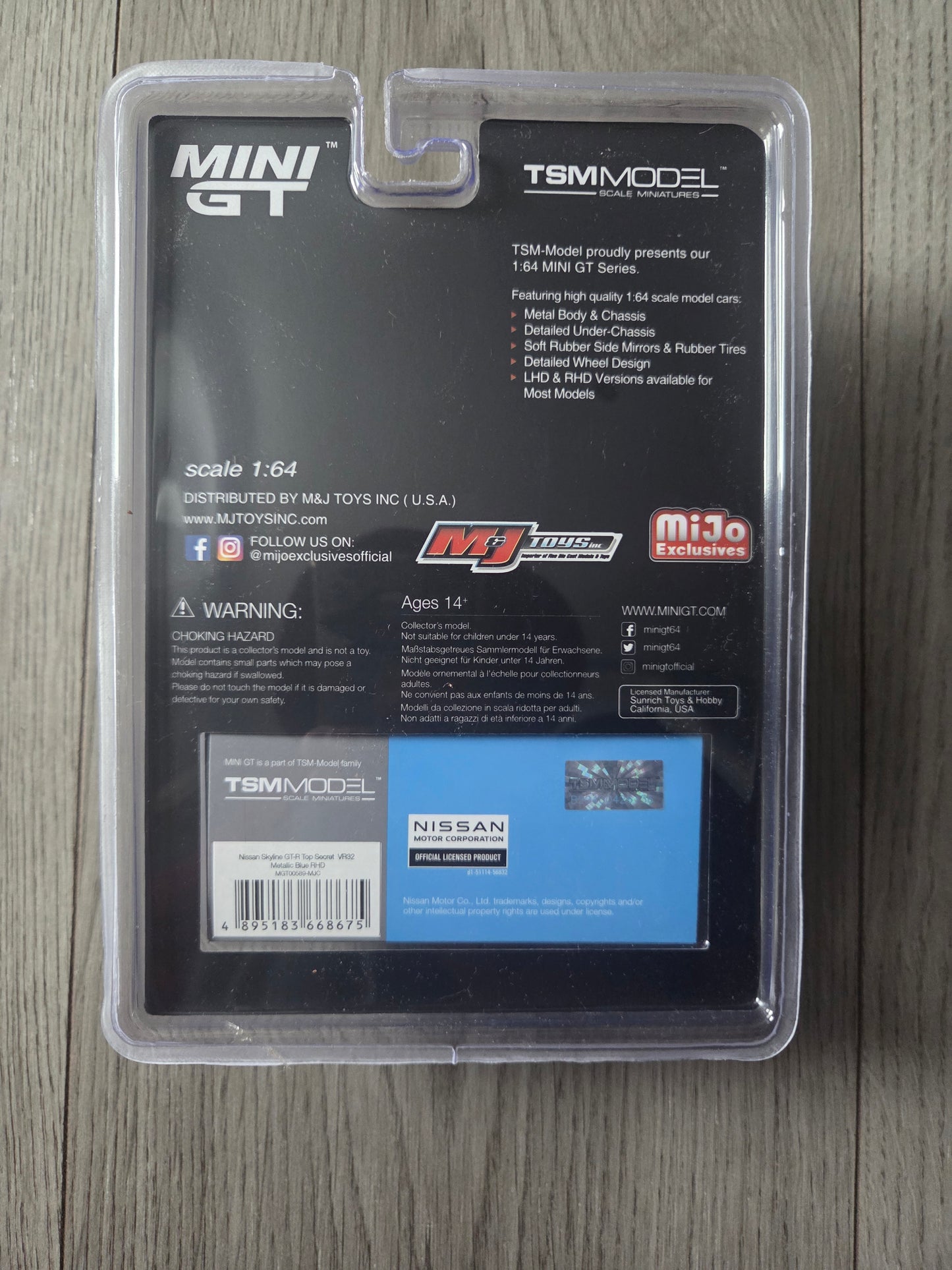 Mini Gt GTR Top Secret metallic blue Blister Card Chase  #589